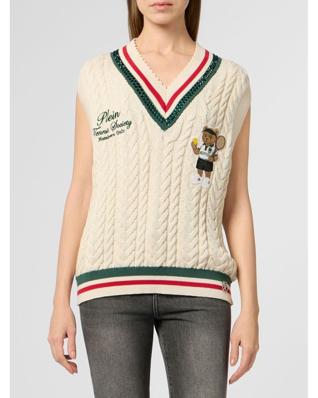 Chaleco Mujer Philipp Plein de color Natural