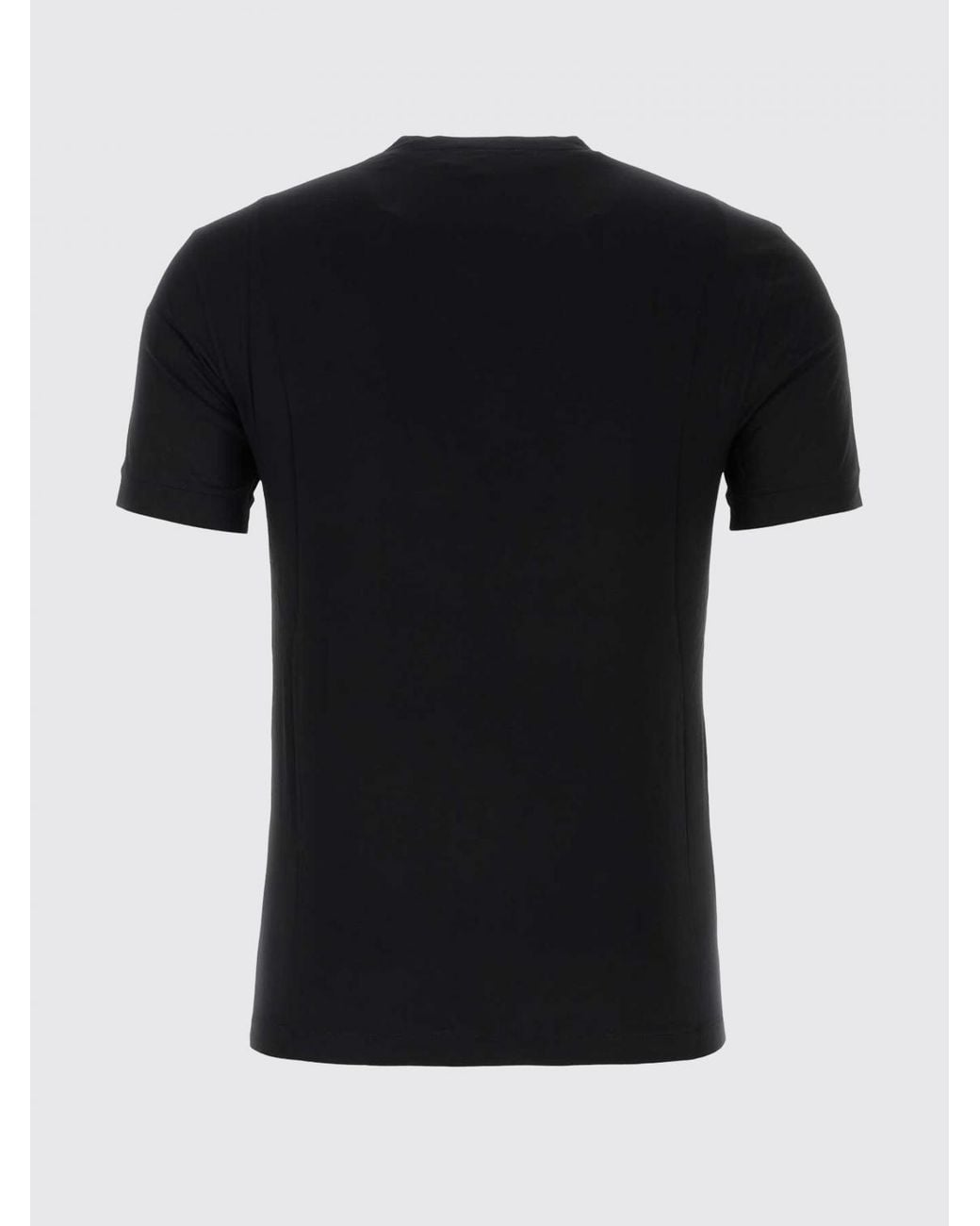 Giorgio Armani Black Viscose T-Shirt for men
