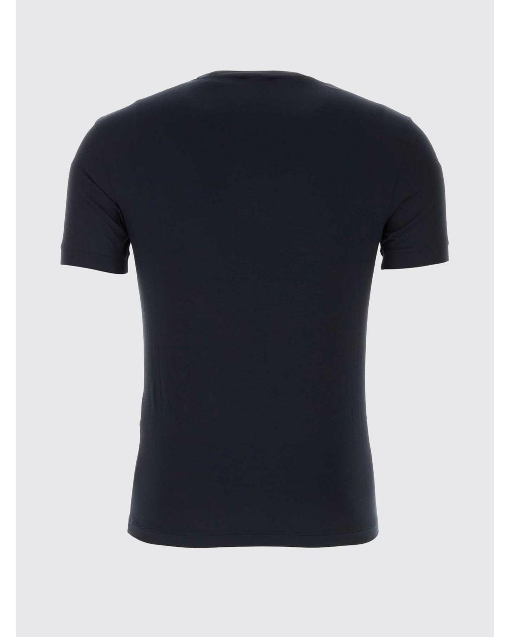 Giorgio Armani Blue Viscose T-Shirt for men