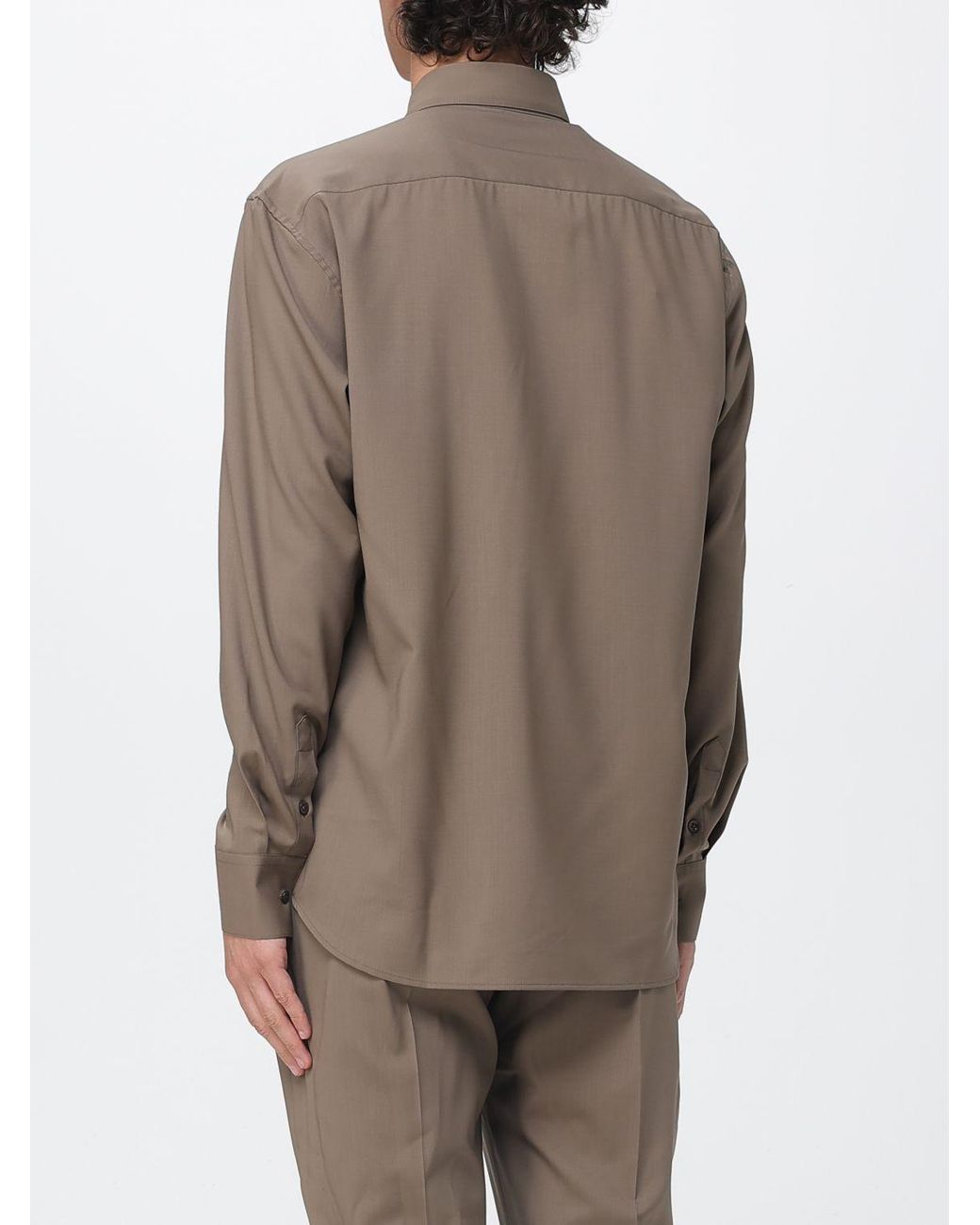 PT Torino Brown Classic Cotton Shirt for men