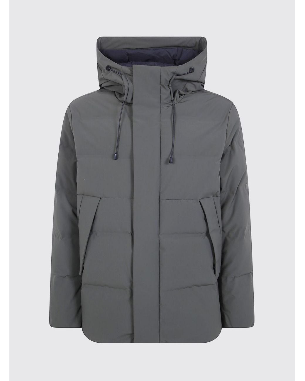 People Of Shibuya Gray Hooded Puffer Jacket for men