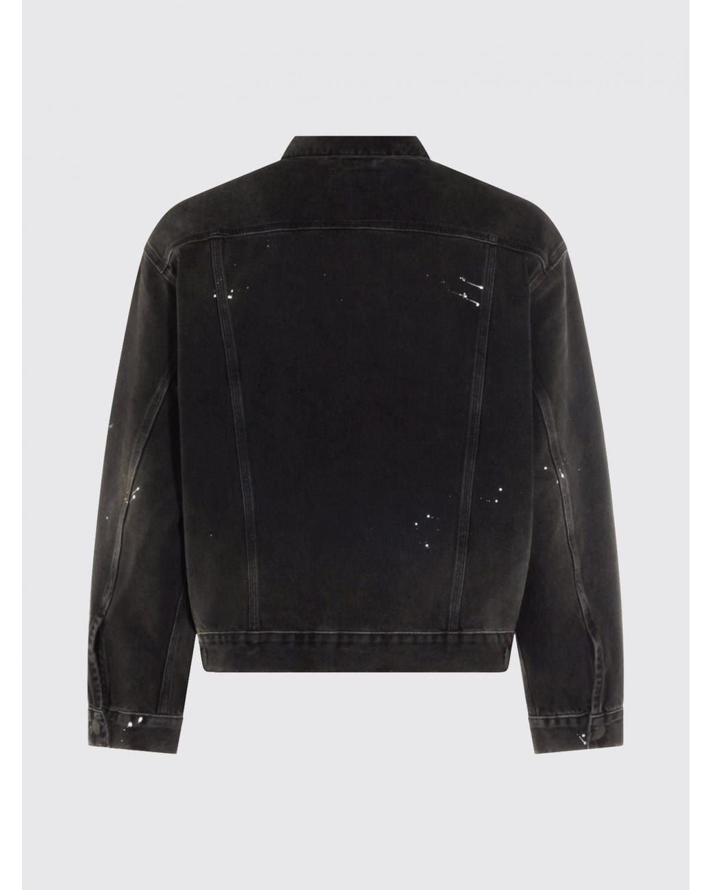 Carhartt Black Helston All-Over Abstract Print Denim Jacket With Logo Patch for men