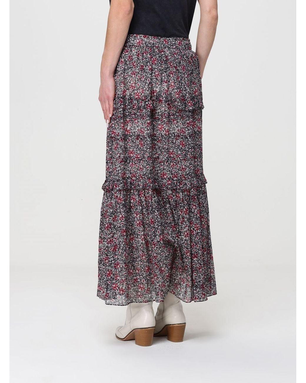 Isabel Marant Brown Floral Cotton Skirt