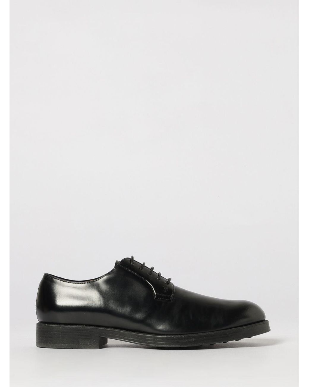 Tod's Black Leather Derby Shoes for men