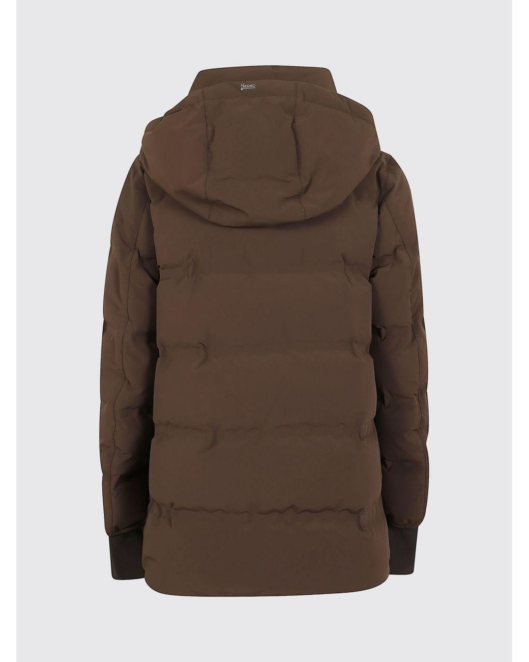 Herno Brown A-Shape Short Down Jacket