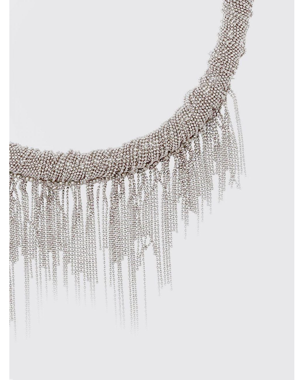 Fabiana Filippi White Nickel-Free Multi-Strand Brass Choker Necklace