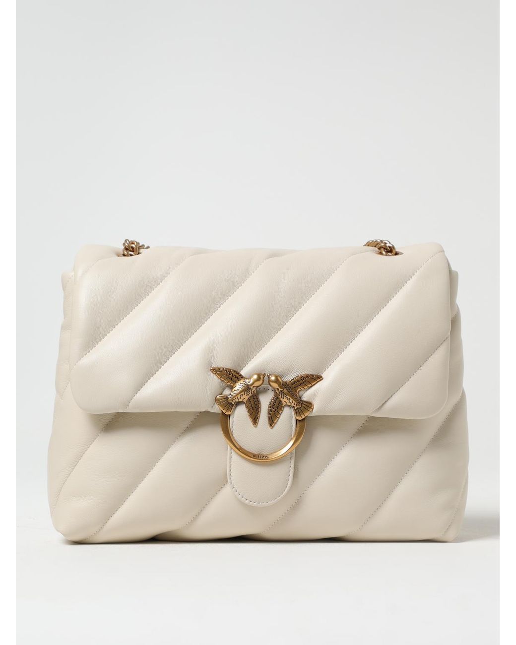 Pinko Natural Love Puff Quilted Nappa Shoulder Bag