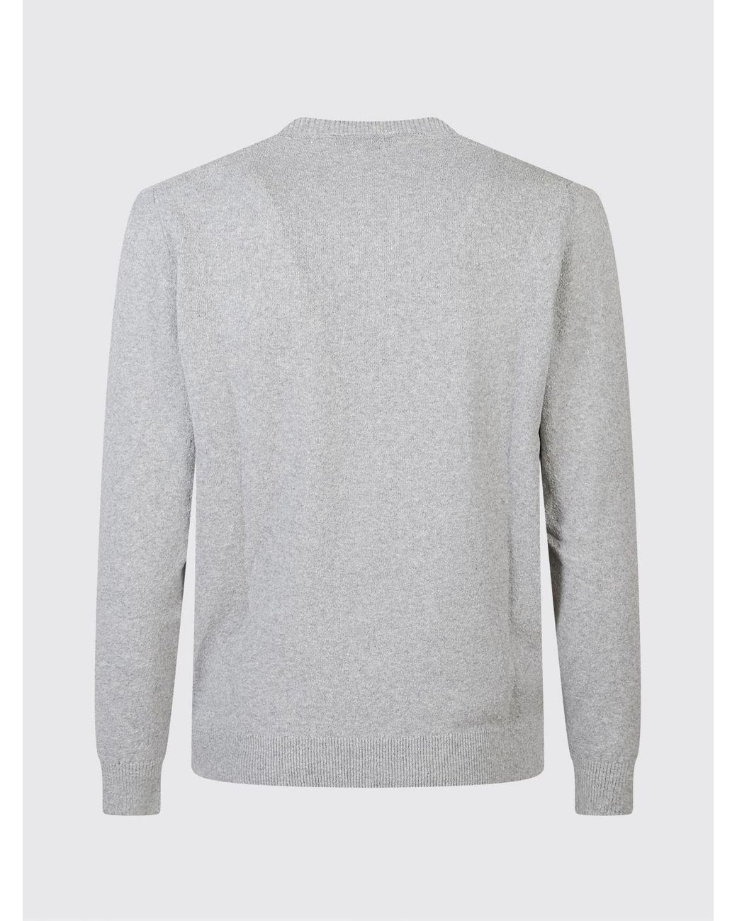 Zanone Gray Cotton Blend Crew Neck Sweatshirt for men