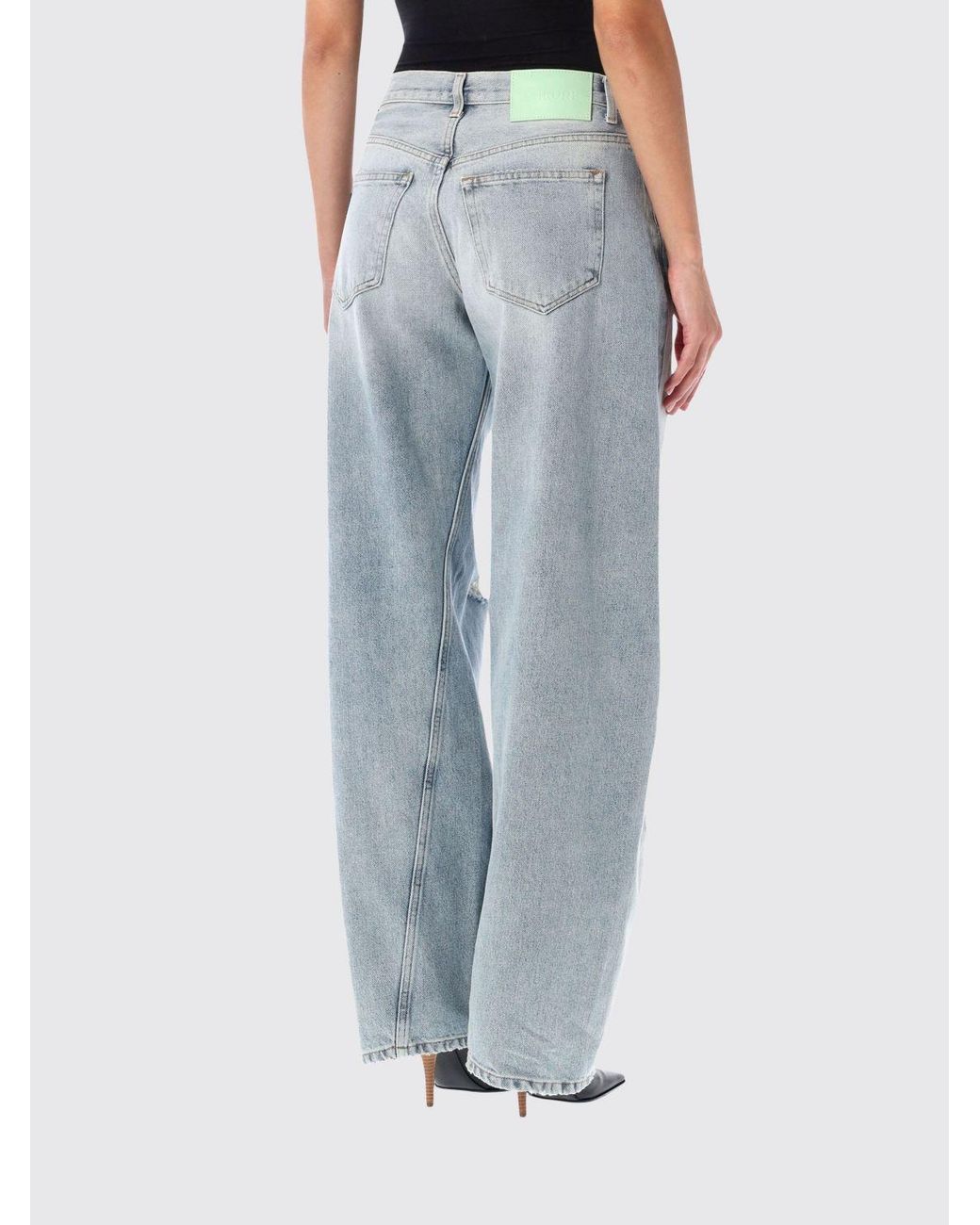 Haikure Blue Clyde Mid-Rise Wide-Leg Jeans