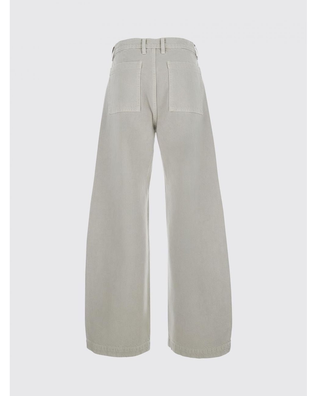 FRAME Gray The Bow Mid-Rise Wide Leg Jeans