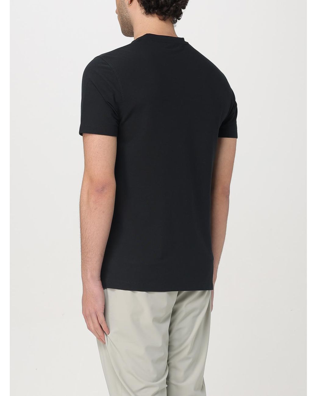 Zanone Black T-Shirt for men