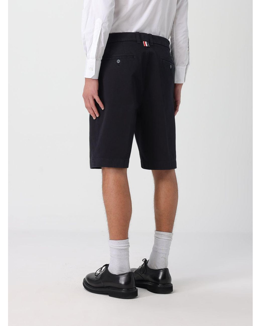 Thom Browne Blue Cotton Blend Chino Shorts for men