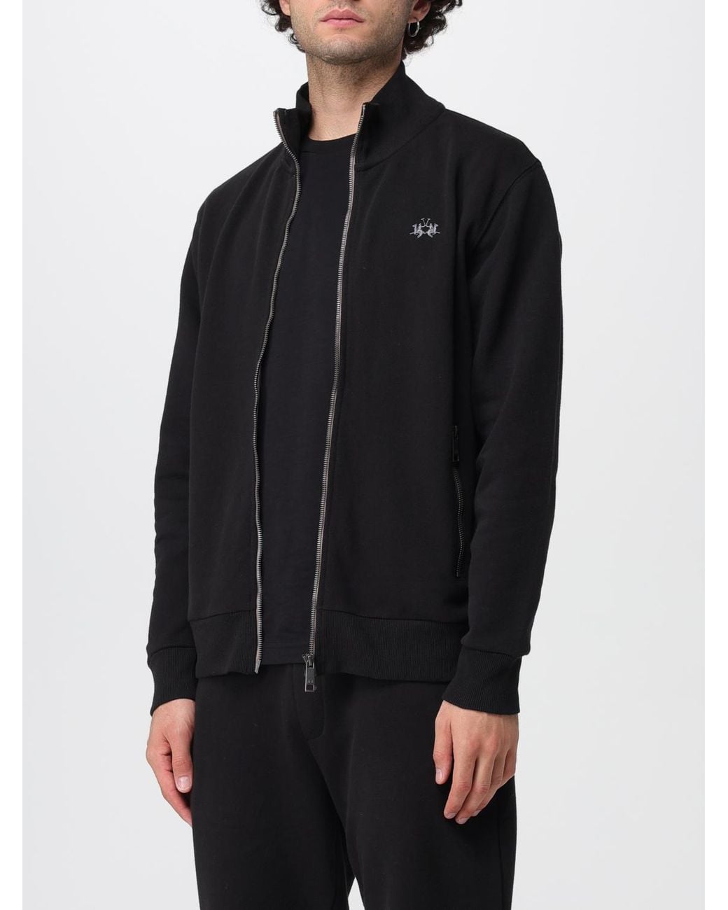 La Martina Black Sweater for men