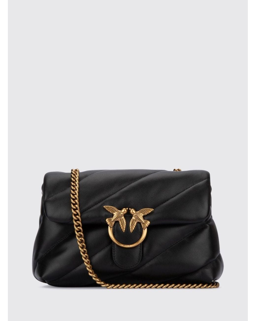 Pinko Black Classic Love Bag Puff Quilted Nappa Crossbody Bag