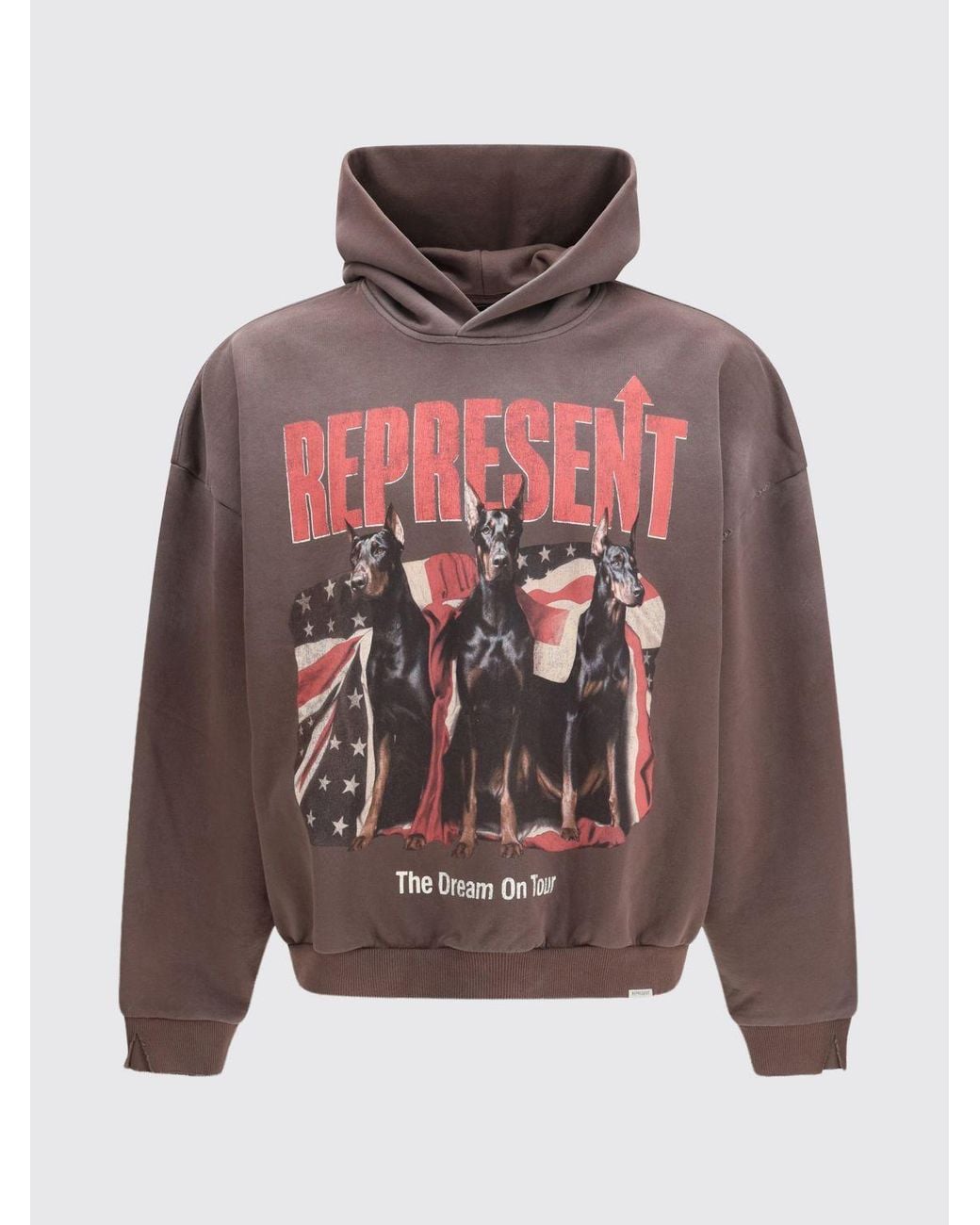 Represent Multicolor Printed Cotton Hoodie for men