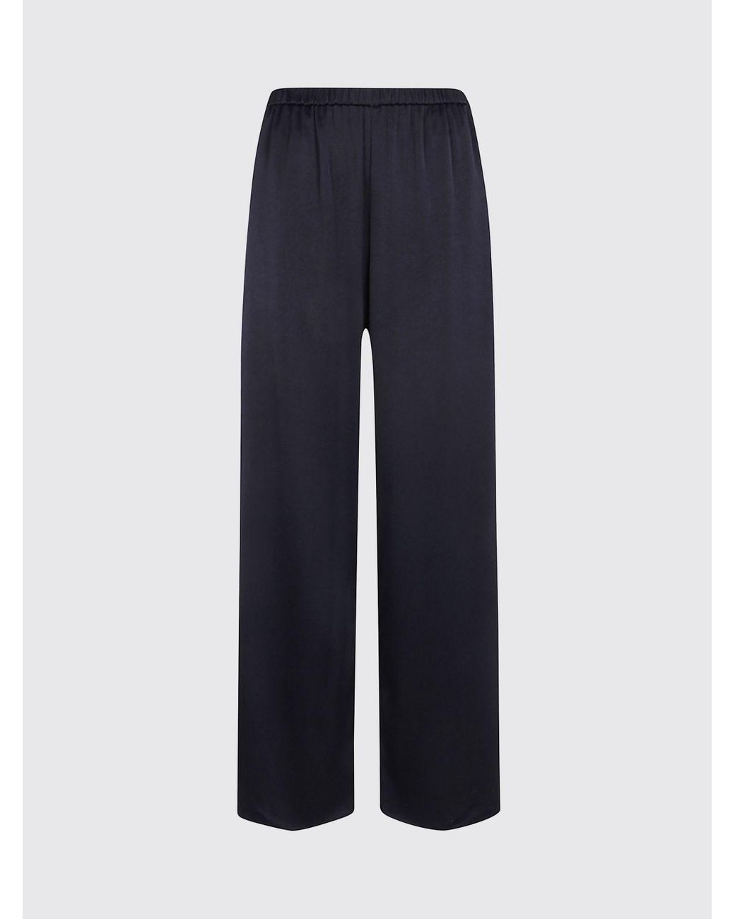 By Malene Birger Blue Palazzo Jersey Trousers With Elasticated Waist And Wide Leg
