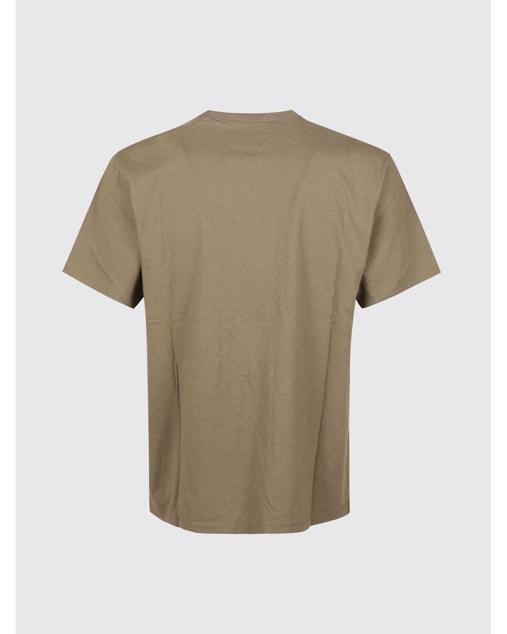 sunflower Green Contrast Logo Cotton Crewneck T-Shirt for men