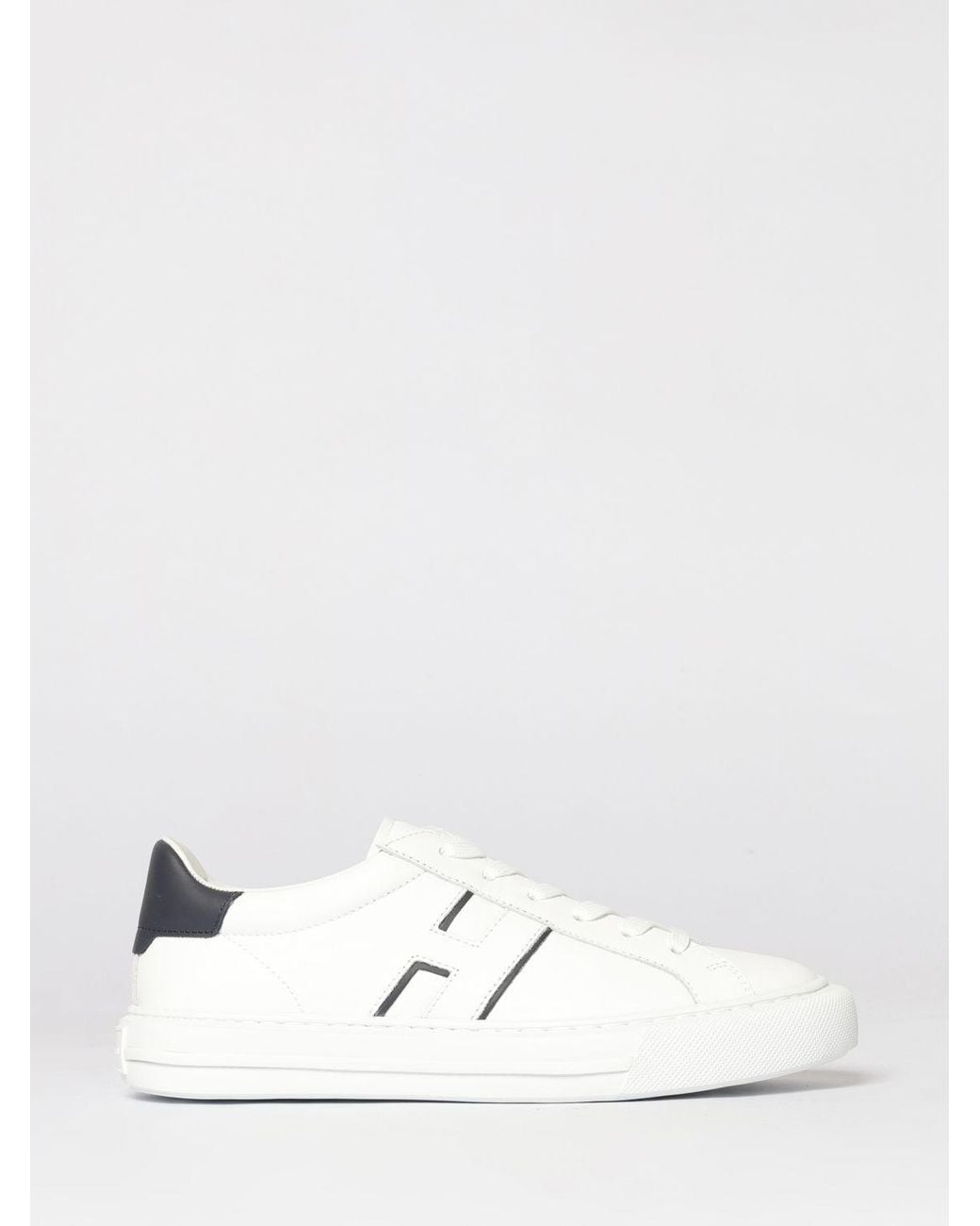 Hogan White H691 Leather Sneakers for men