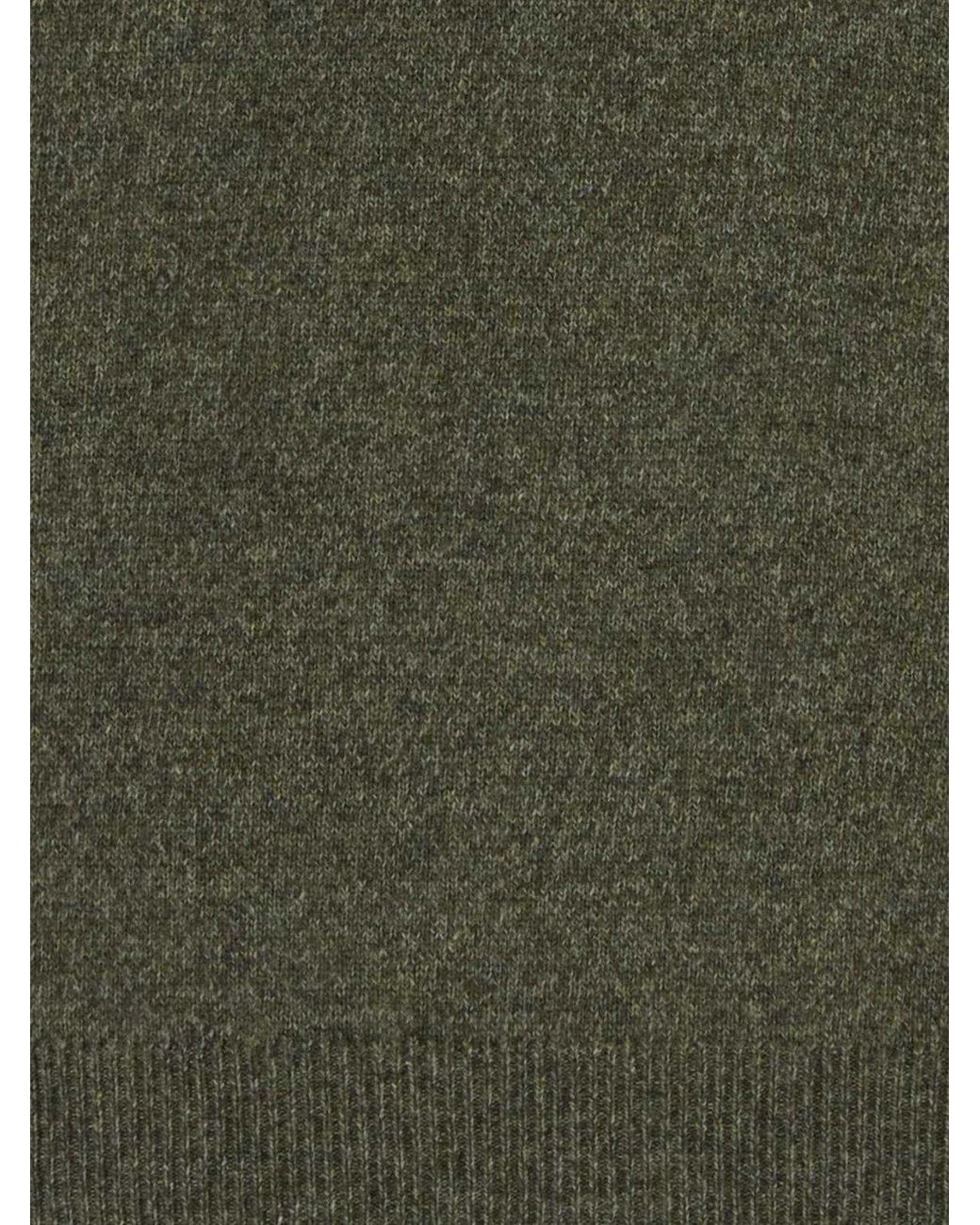 Fedeli Green Long-Sleeved Crew-Neck Jumper for men