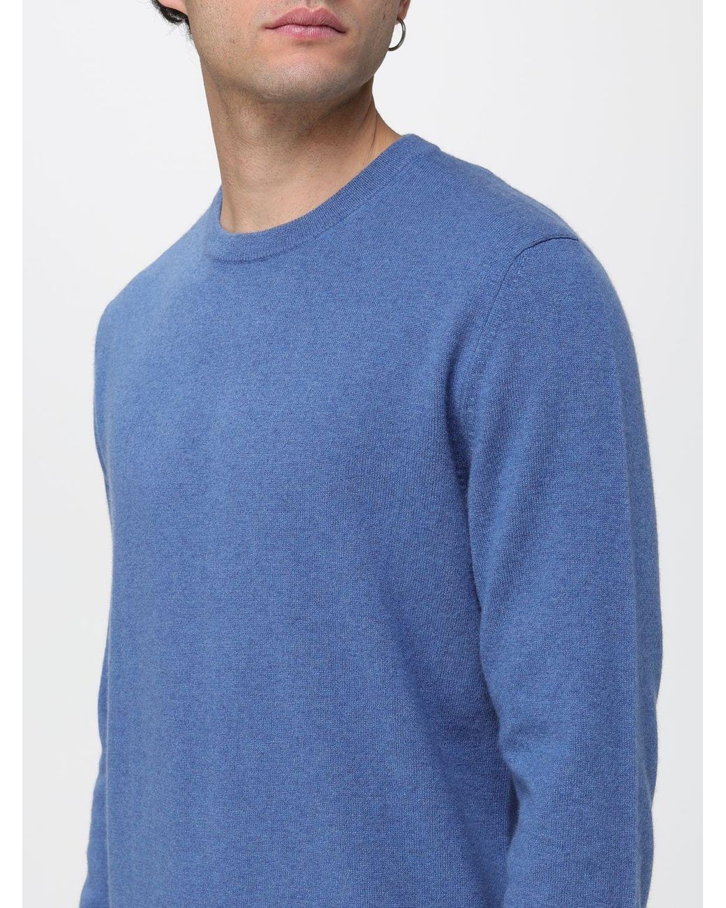 Ballantyne Baumwoll-Rundhalspullover in Blue für Herren