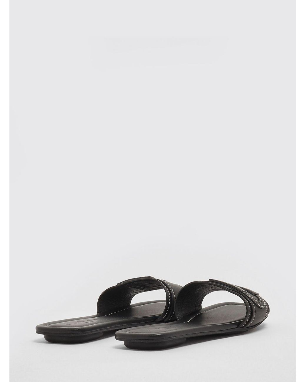 Hogan White H685 Leather Slippers