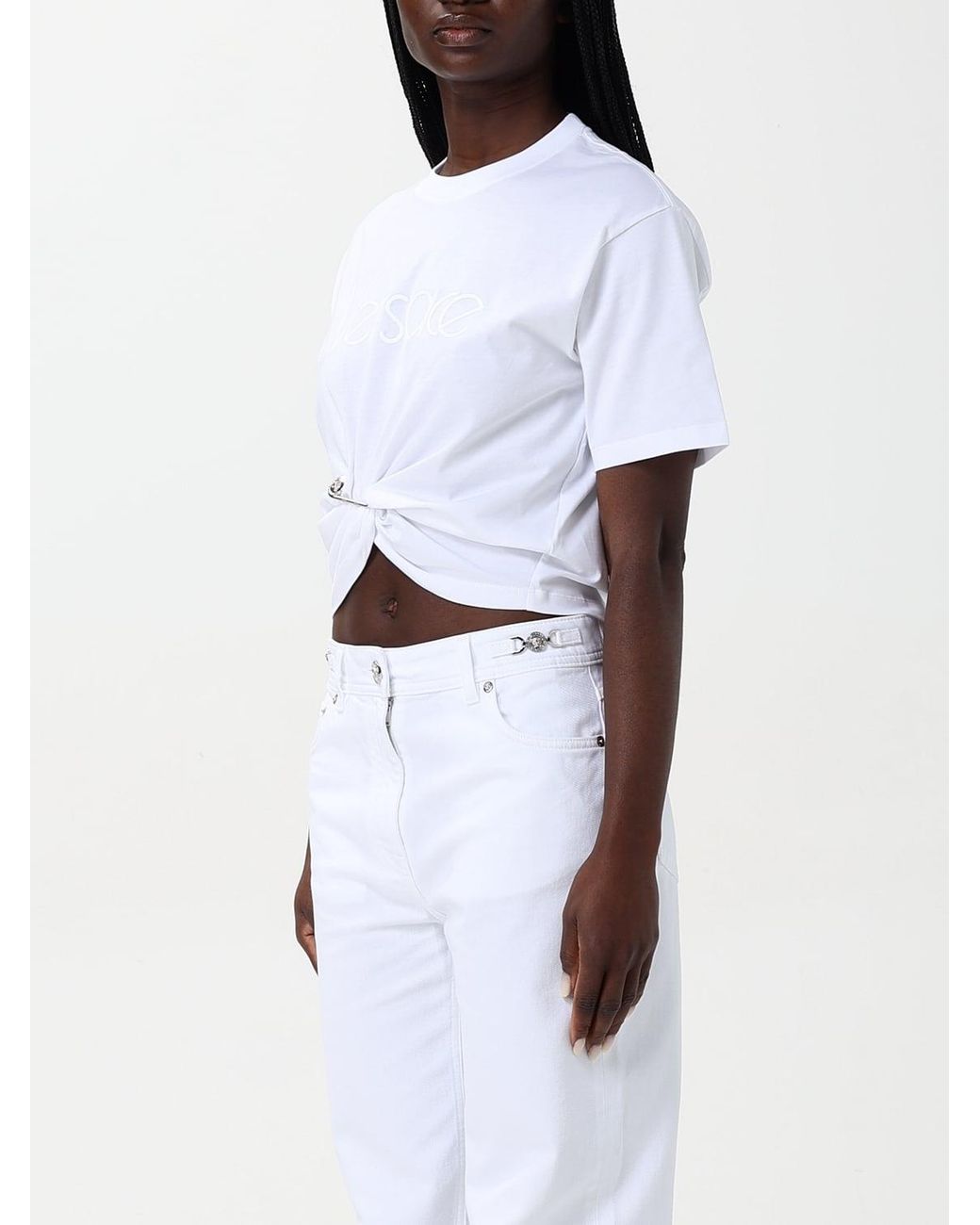 Camiseta Mujer Versace de color White