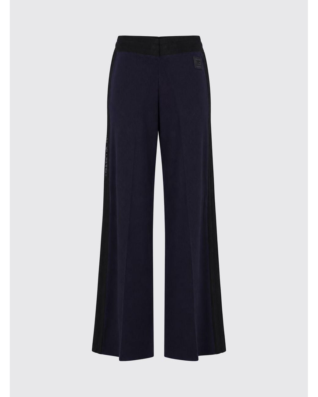 Elisabetta Franchi Blue Wide-Leg Knit Jogging Pants