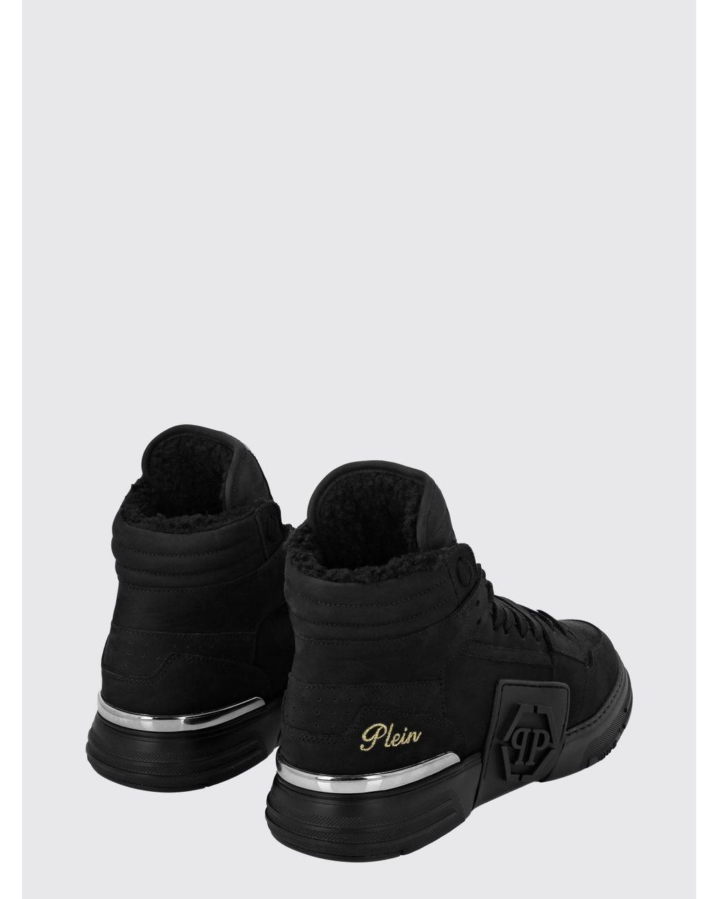 Philipp Plein Black Phantom Kick$ Hi-Top Sneakers for men