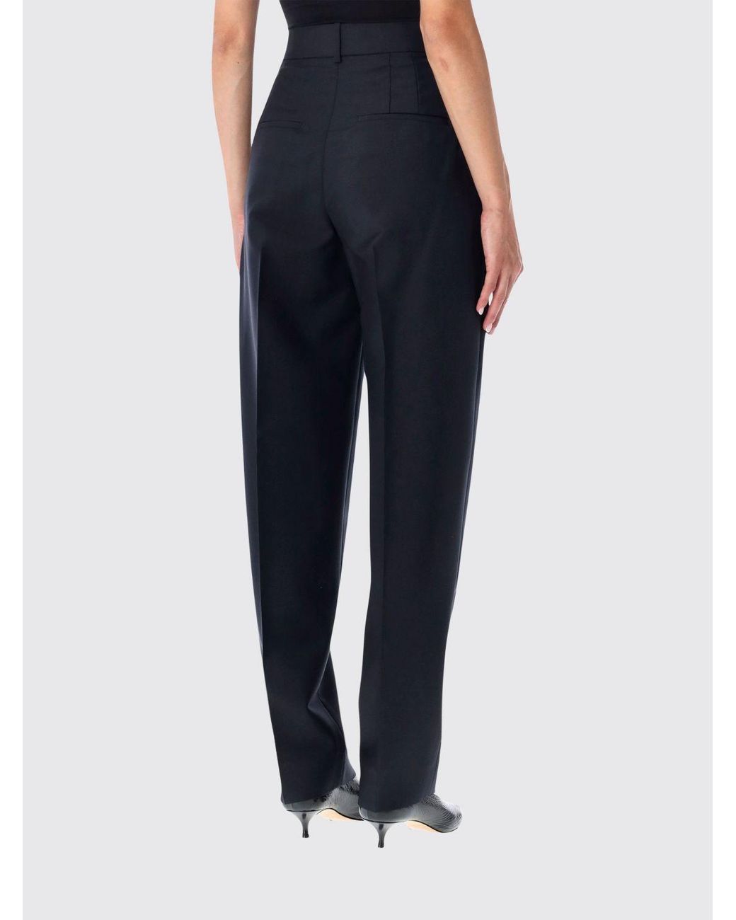 Rohe Blue High-Waisted Wide-Leg Trousers