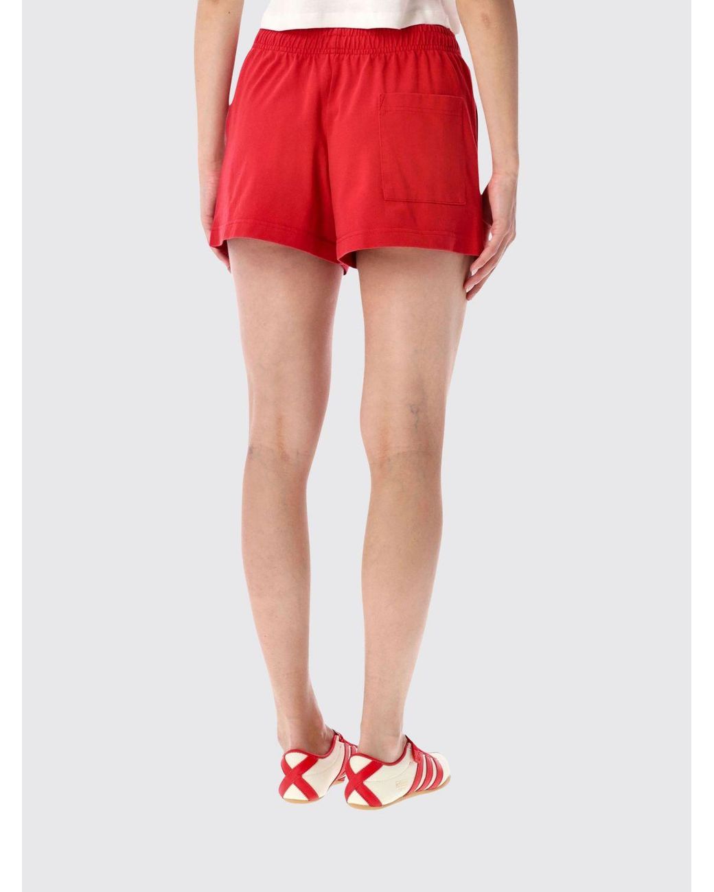 Sporty & Rich Sporty &Amp Rich Cotton Jogging Shorts With Contrasting Embroidered Logo