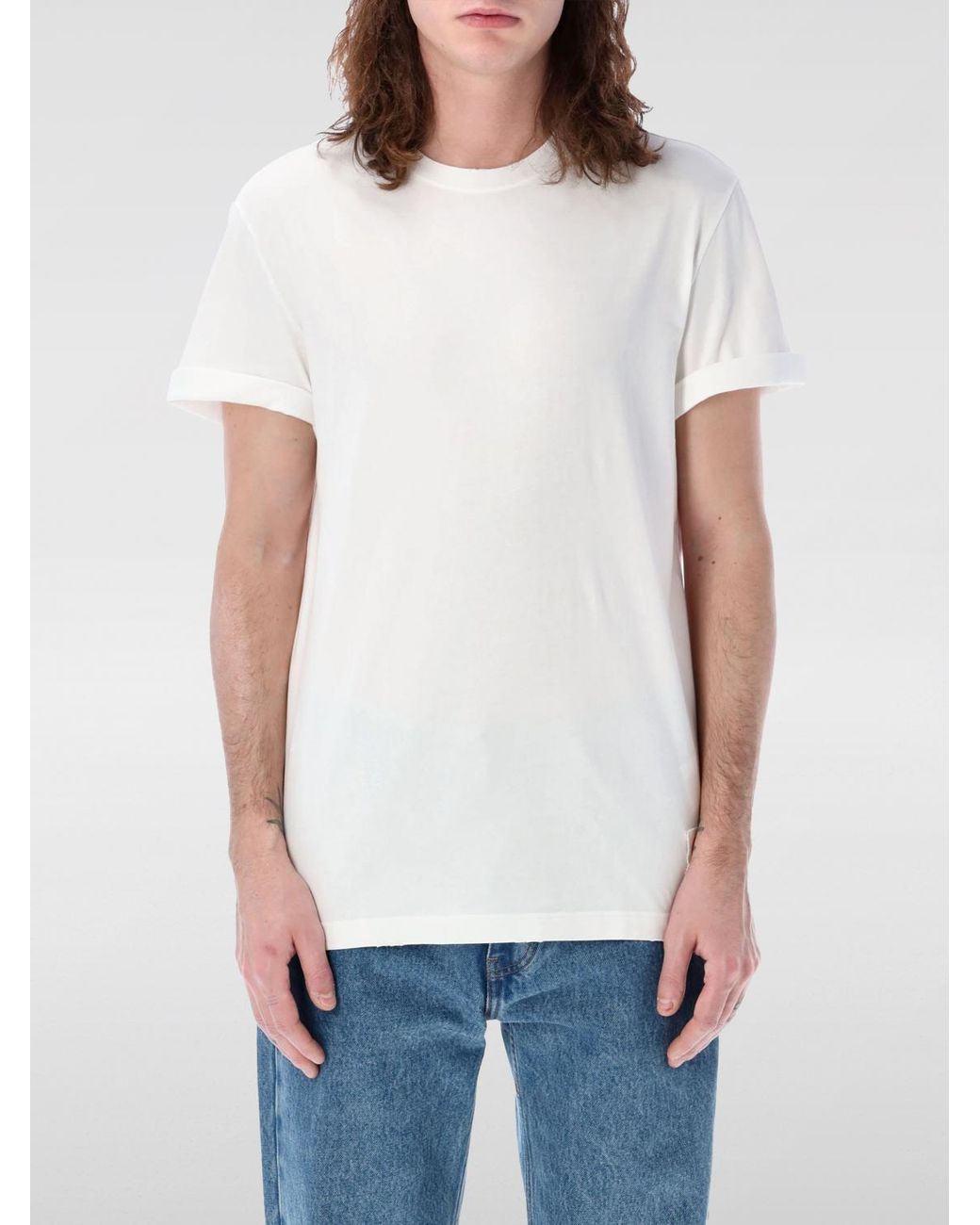 Golden Goose Deluxe Brand White Basic Cotton T-Shirt for men