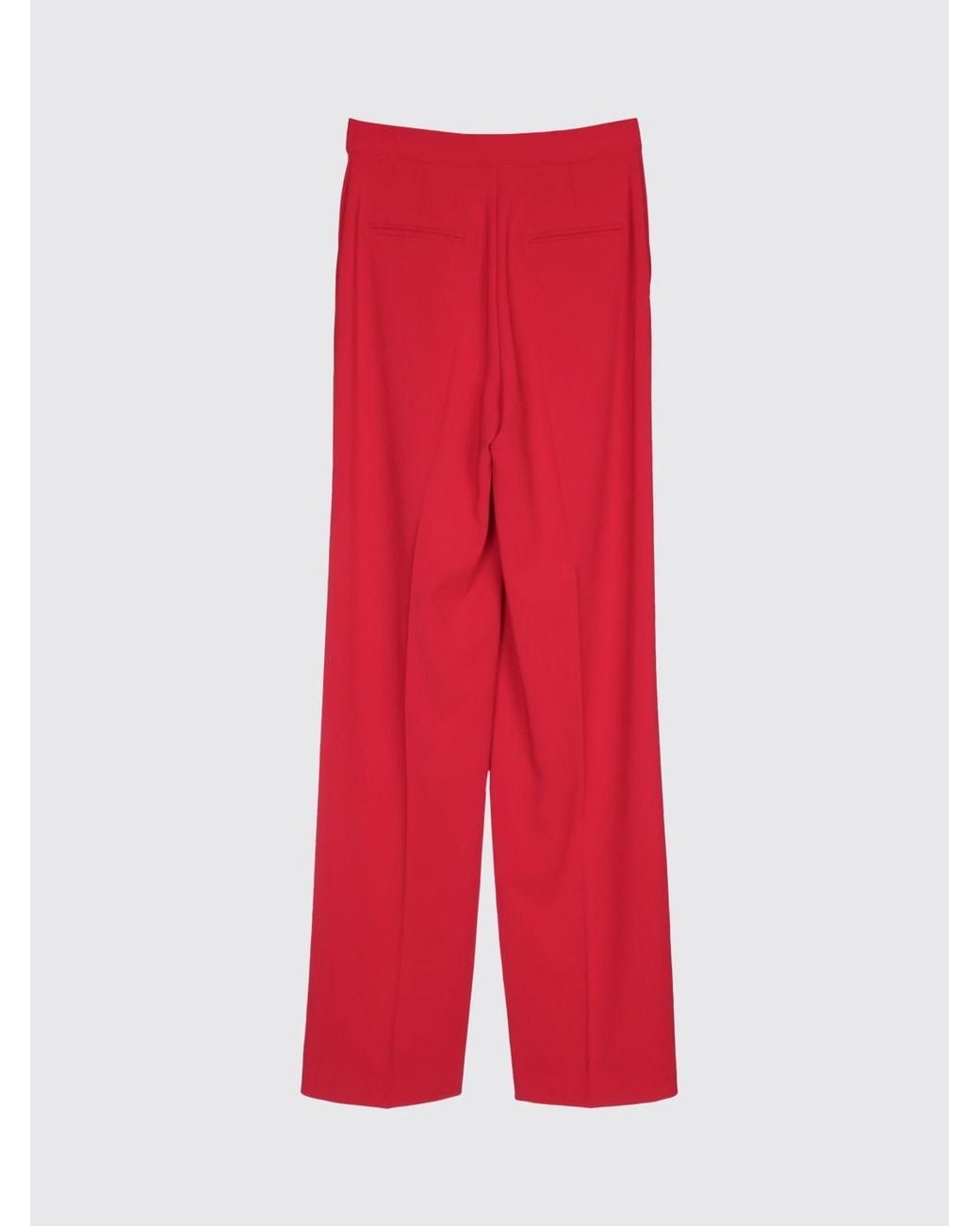 Elisabetta Franchi High-Waisted Silk Wide-Leg Tailored Trousers