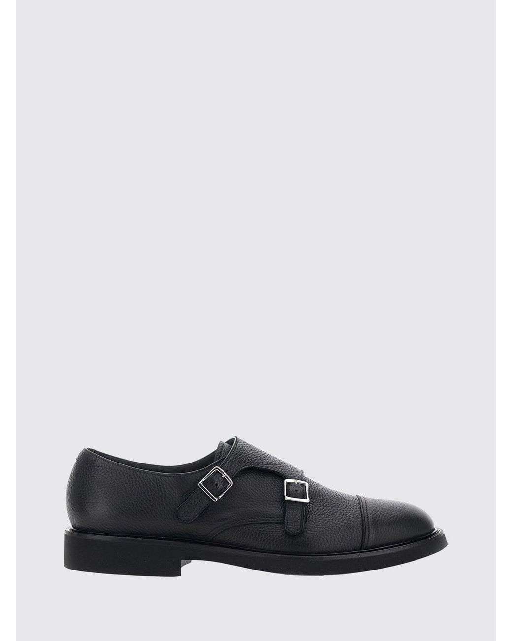 Doucal's White Double Buckle Monk Strap Shoes for men
