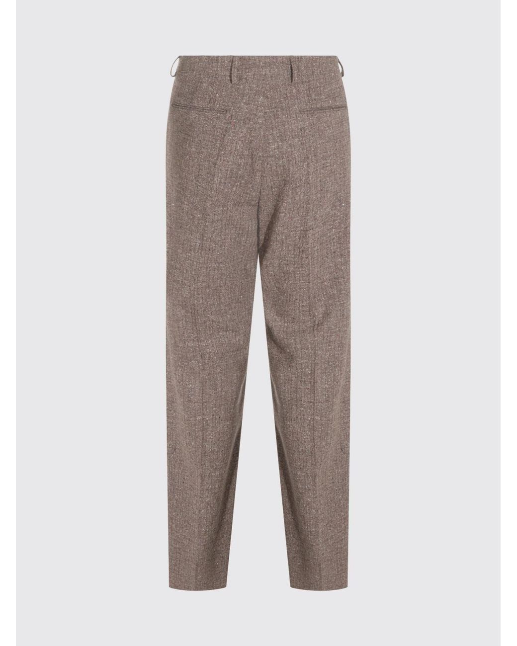 Valentino Garavani Gray Slim Fit Tailored Wool Blend Trousers for men