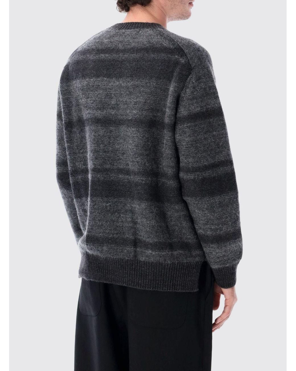 Comme des Garçons Gray Comme Des Gar&Ccedil	Ons Striped Wool And Mohair Blend Crewneck Jumper for men