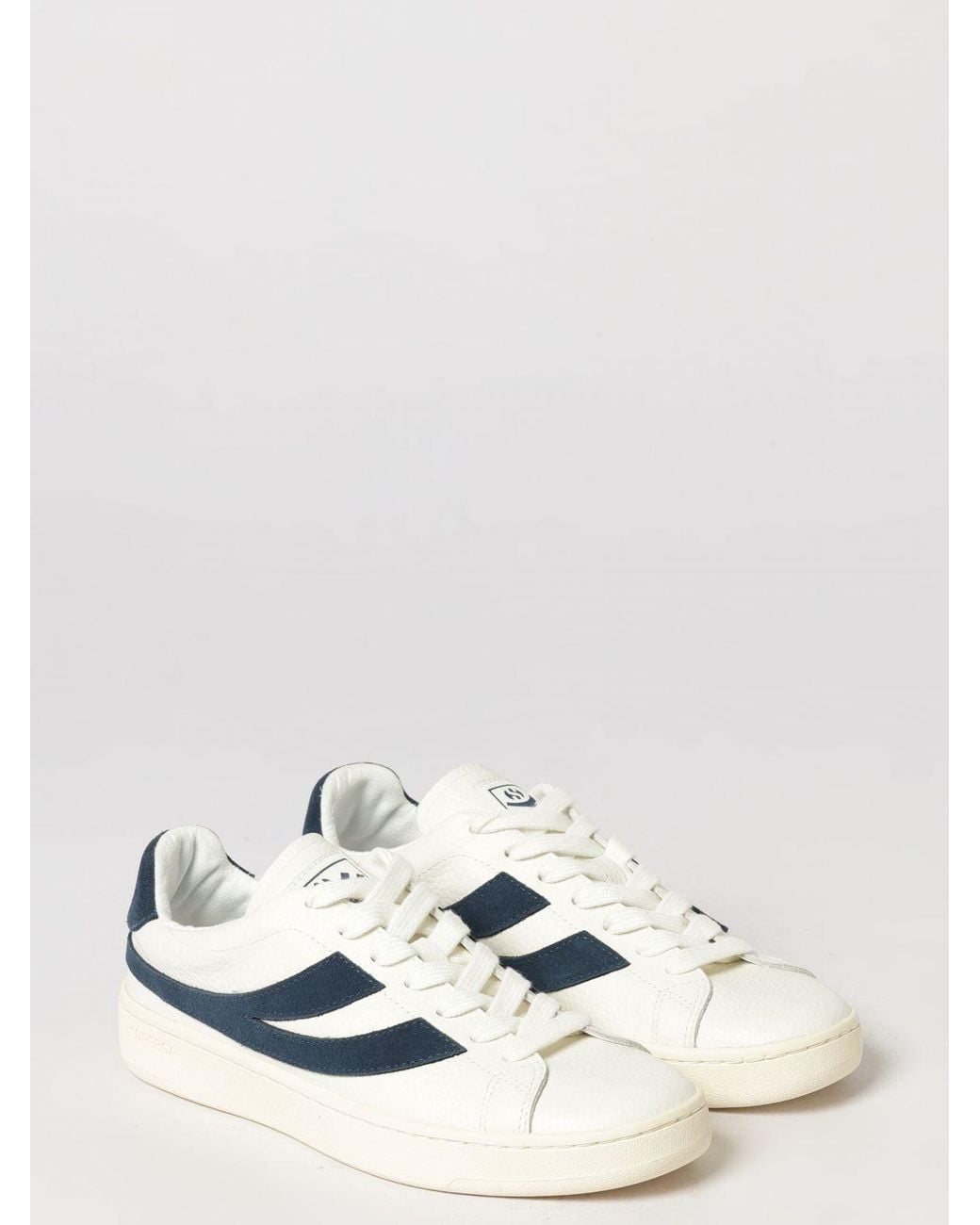 Superga White 1960 Capri Bicolour Leather Sneakers With Padded Ankle for men
