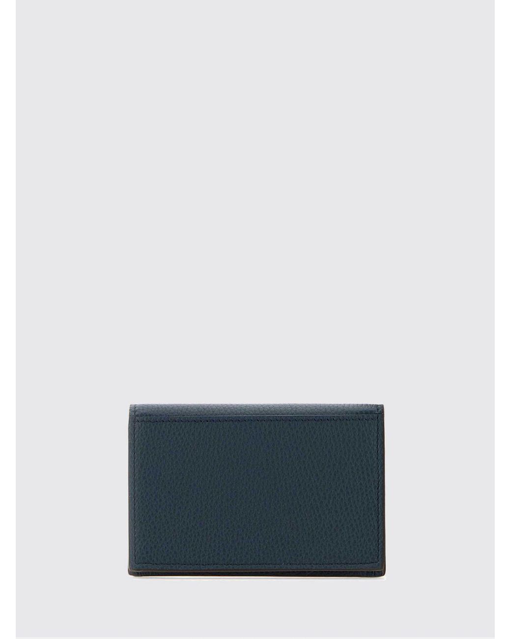 Fendi Blue Lui Bifold Ff Monogram Leather Card Holder for men