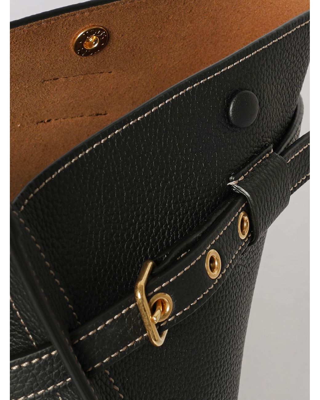 Tod's Black Medium Grained Leather Shopping Bag