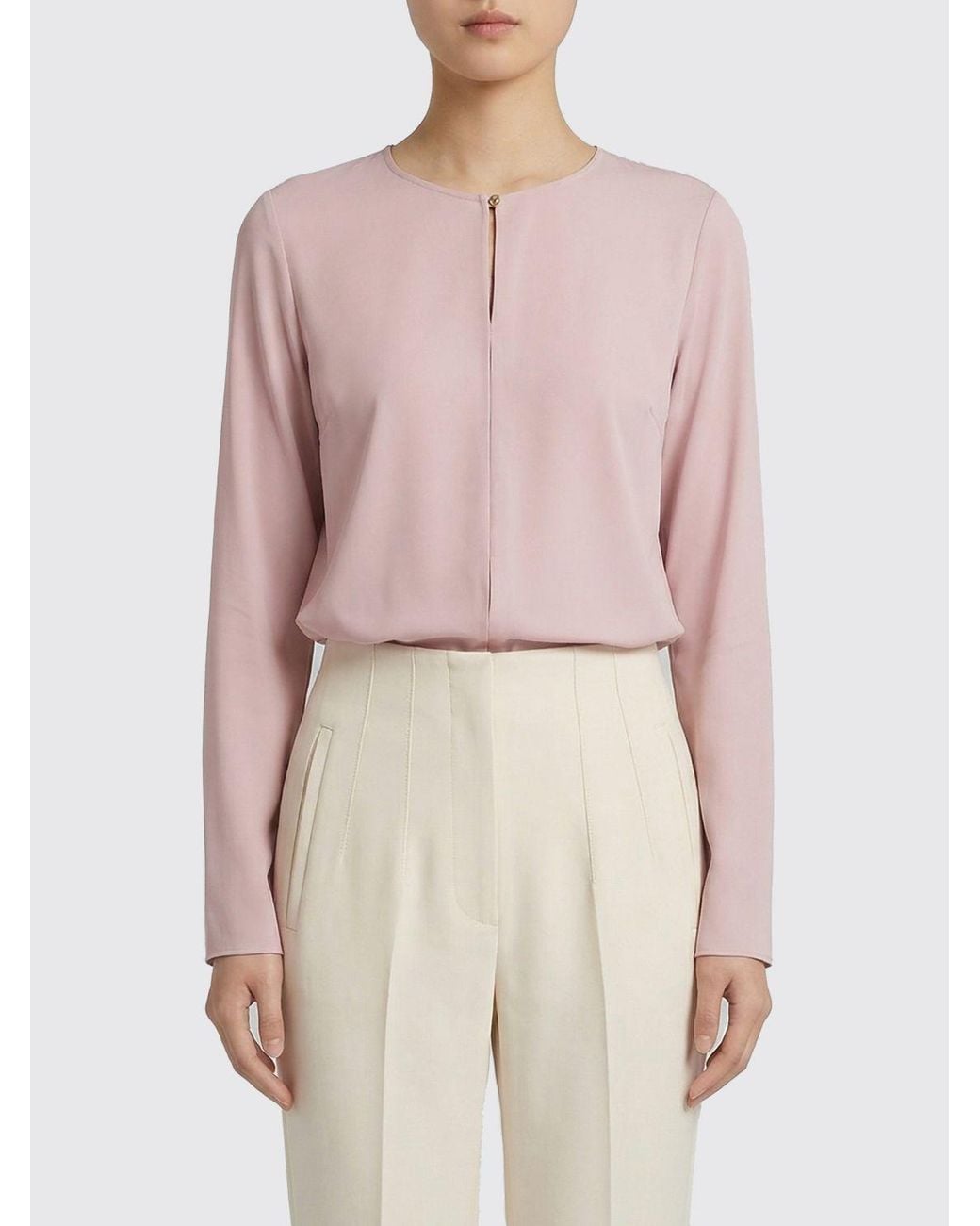 Max Mara Pure Pink Pure Silk Blouse Max Mara