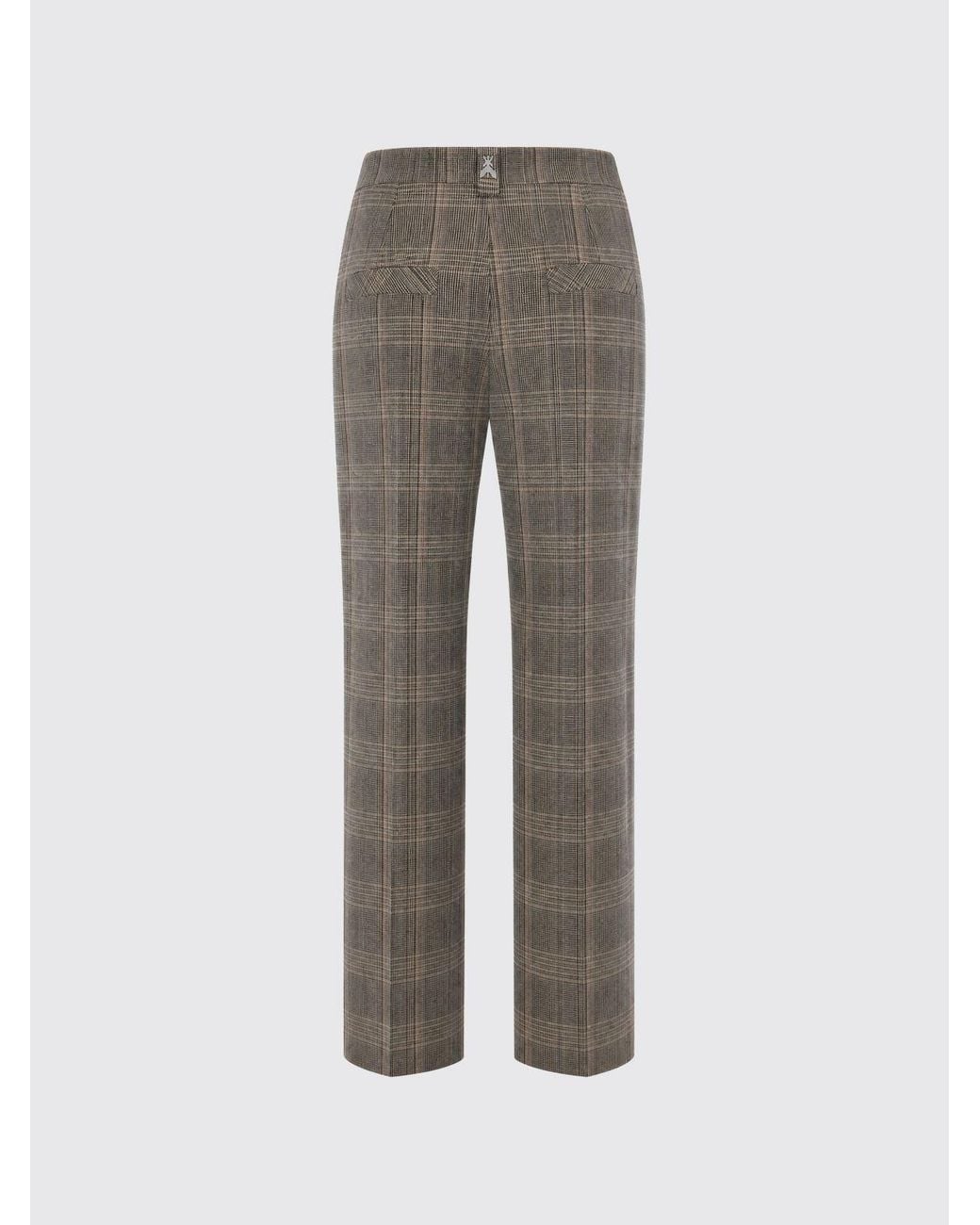 Patrizia Pepe Gray Prince Of Wales Slim Fit Chino Trousers