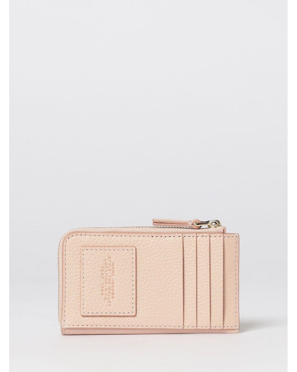 Marc Jacobs Natural The Top Zip Multi Grained Leather Wallet