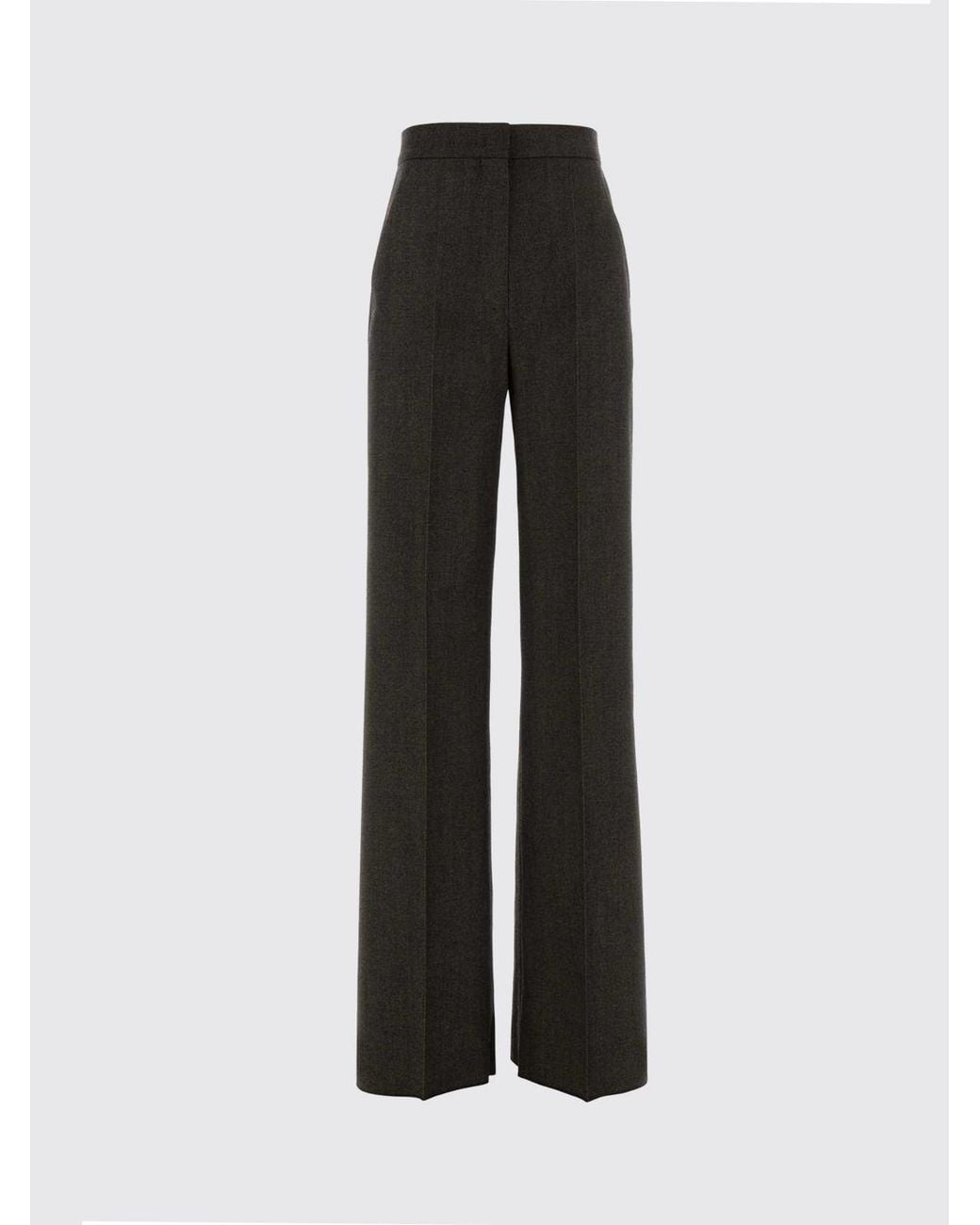 Max Mara Black Campo High-Waisted Wide-Leg Trousers