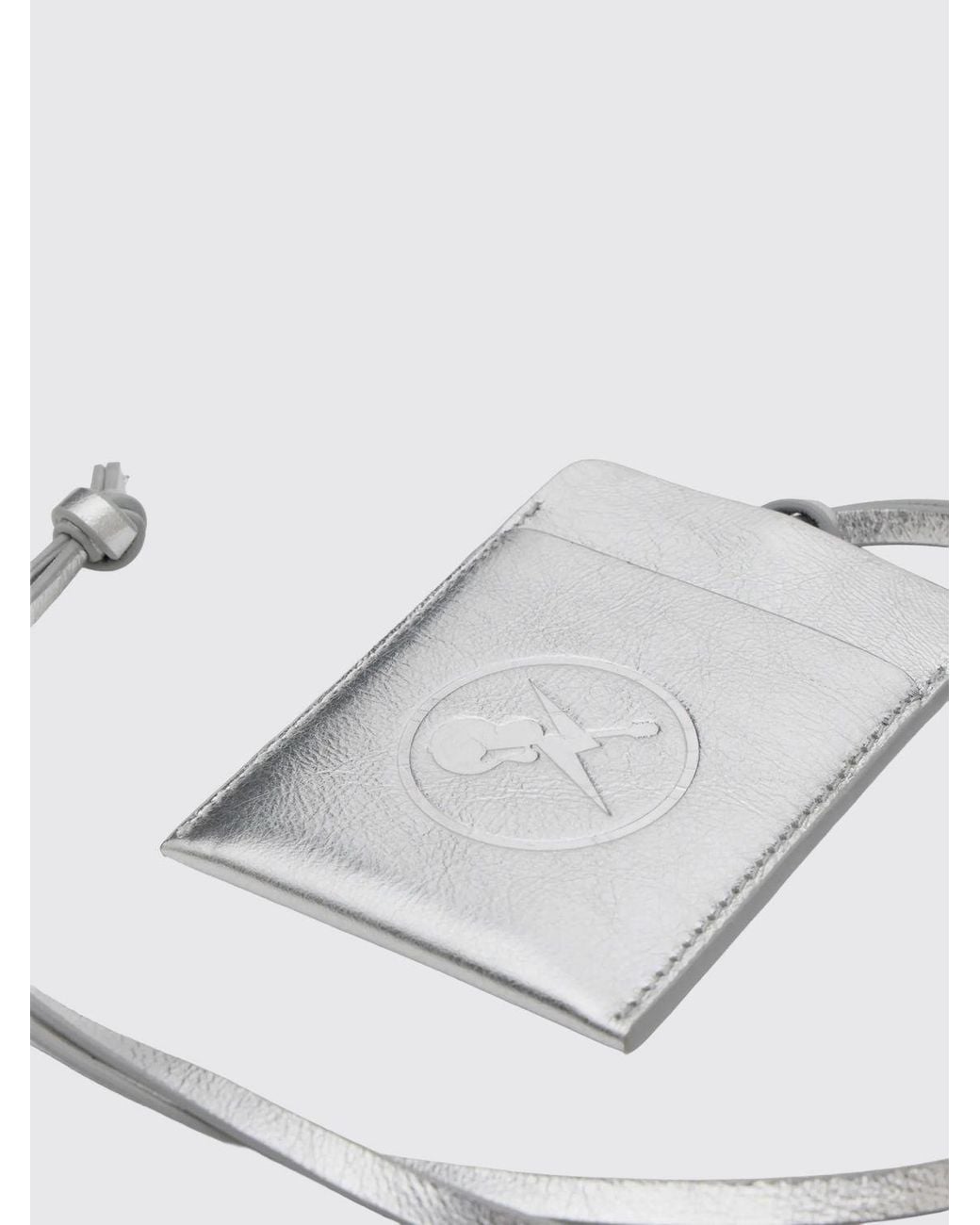 A.P.C. White X Frgmt Dough Leather Crossbody Card Holder With Embossed Logo for men