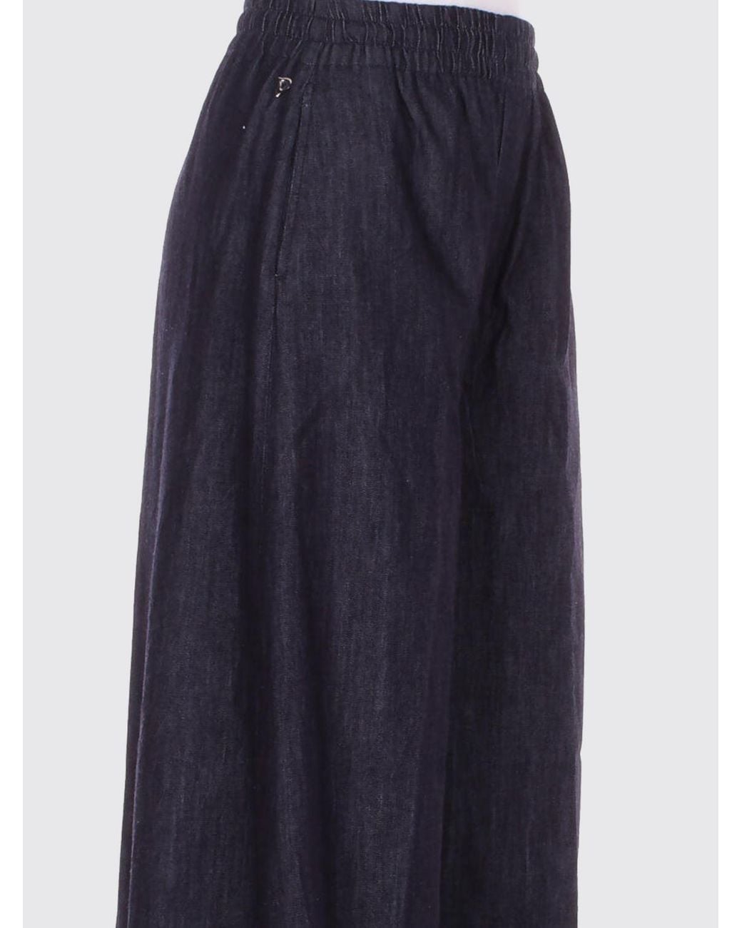 Dondup Blue Marlen Palazzo Cotton Trousers