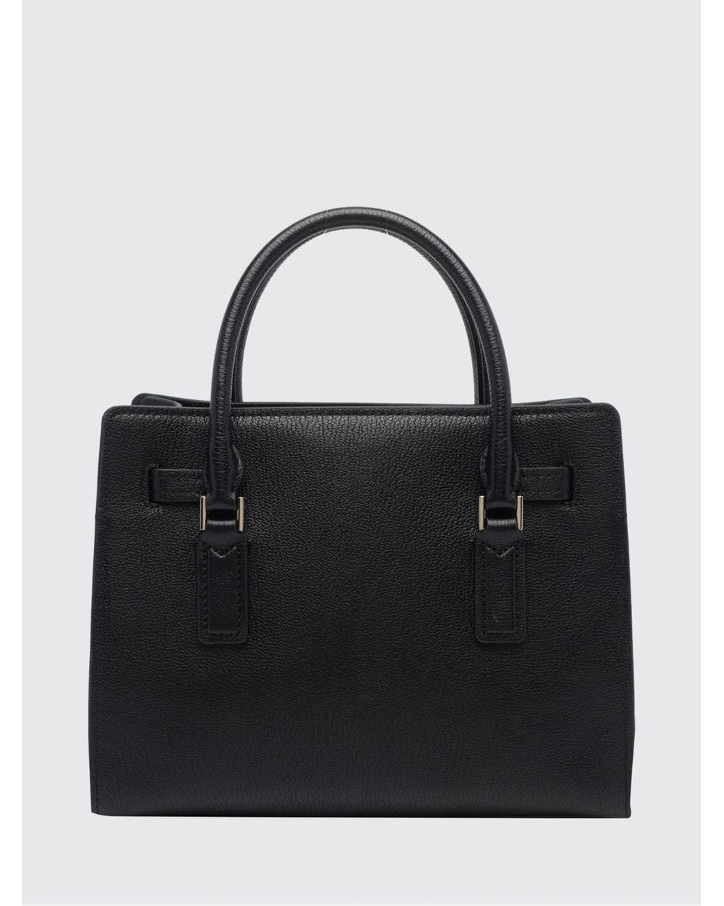 Michael Kors Black Hamilton Moderne Leather Tote Bag With Double Handle