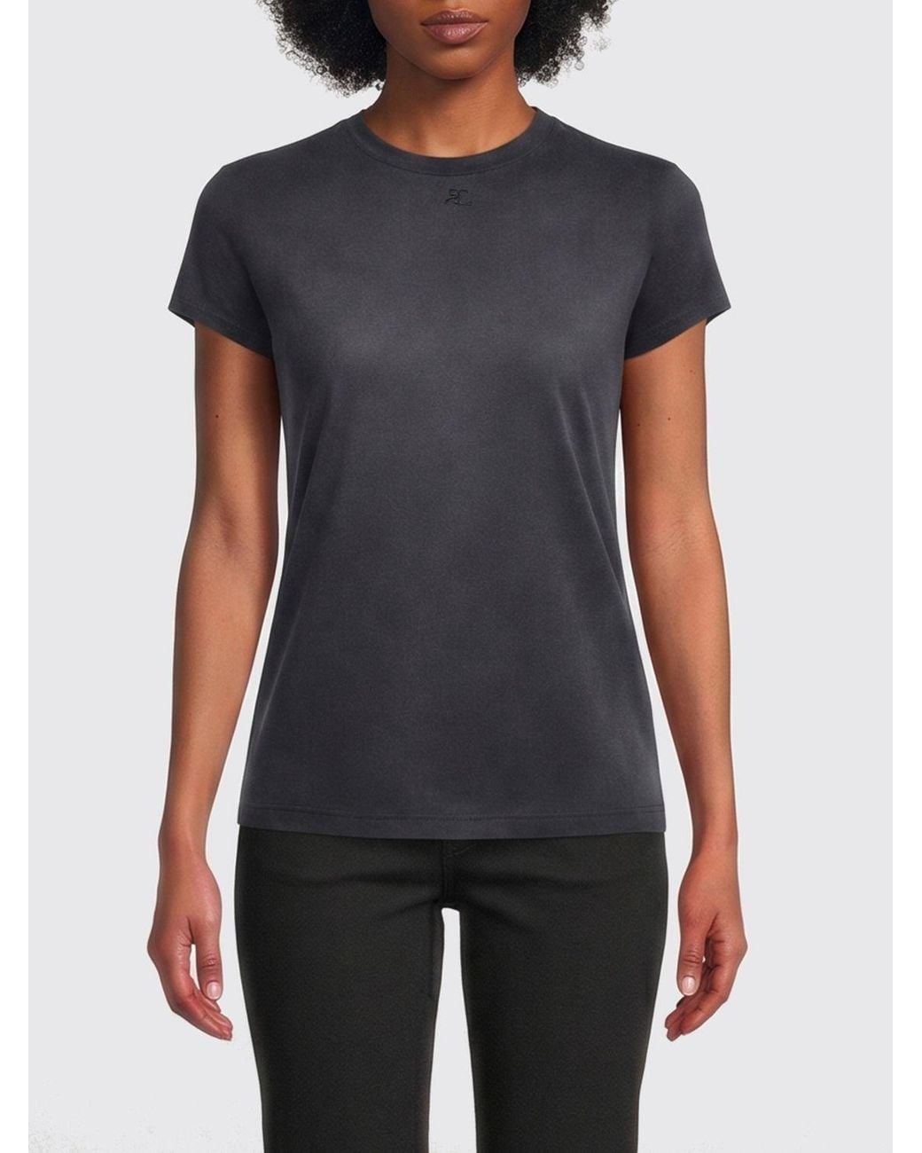 Courreges Blue CourrÈ Ges Cotton T-Shirts
