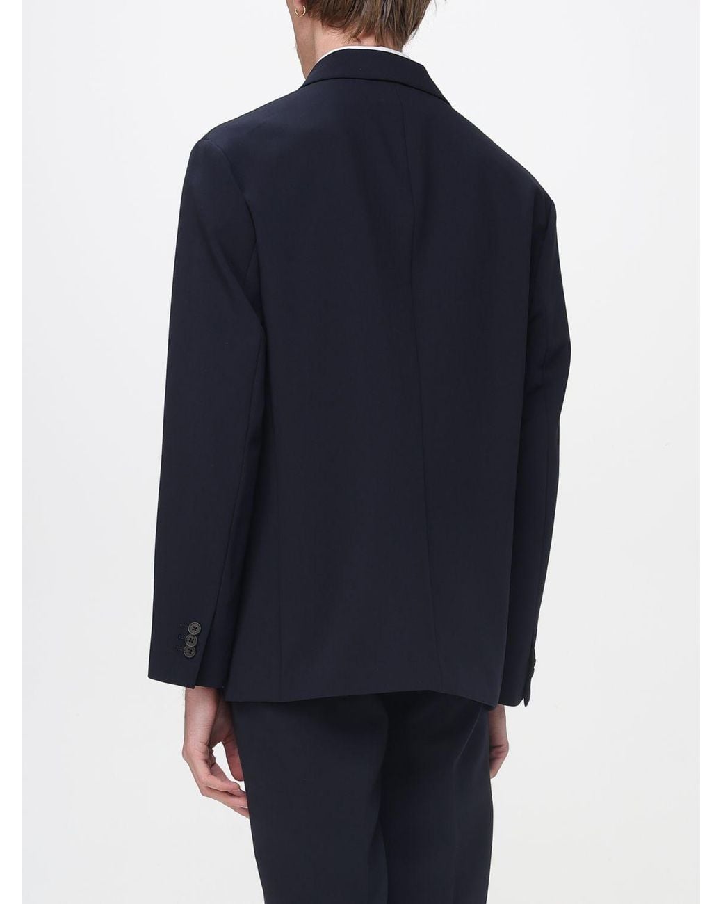 Emporio Armani Blue Single-Breasted Blazer for men