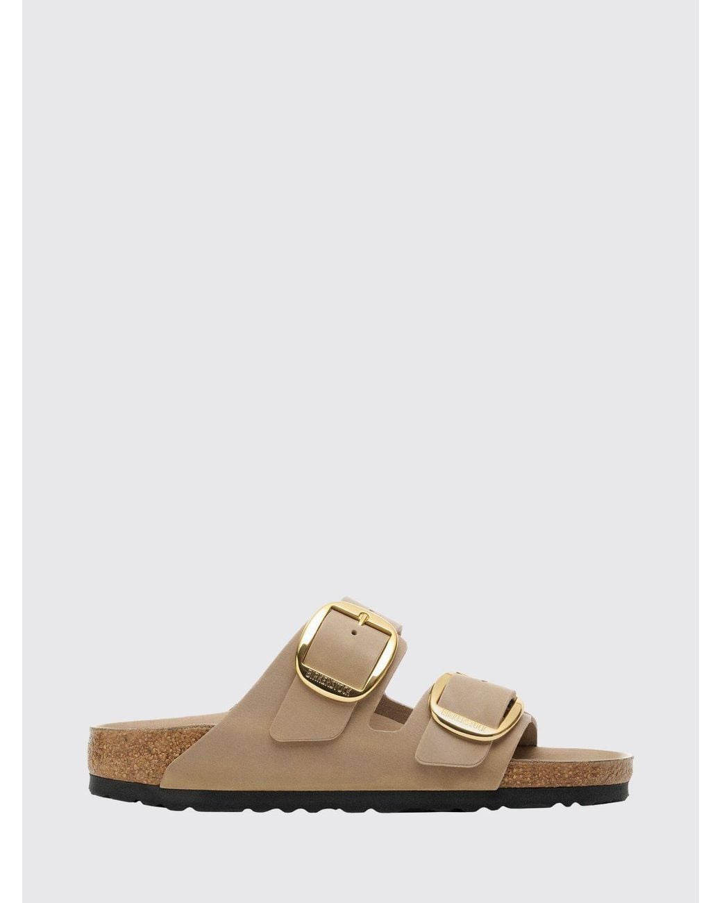 Birkenstock Gray Arizona Big Buckle Nubuck Sandal