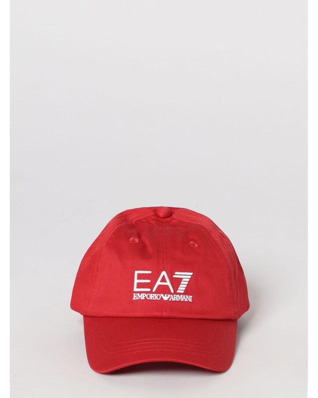 EA7 Baumwollmütze Mit Gesticktem Logo in Red für Herren