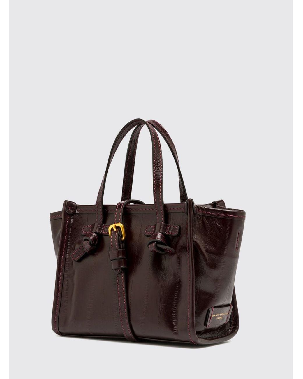 Gianni Chiarini Brown Miss Marcella Mini Leather Handbag With Shoulder Strap